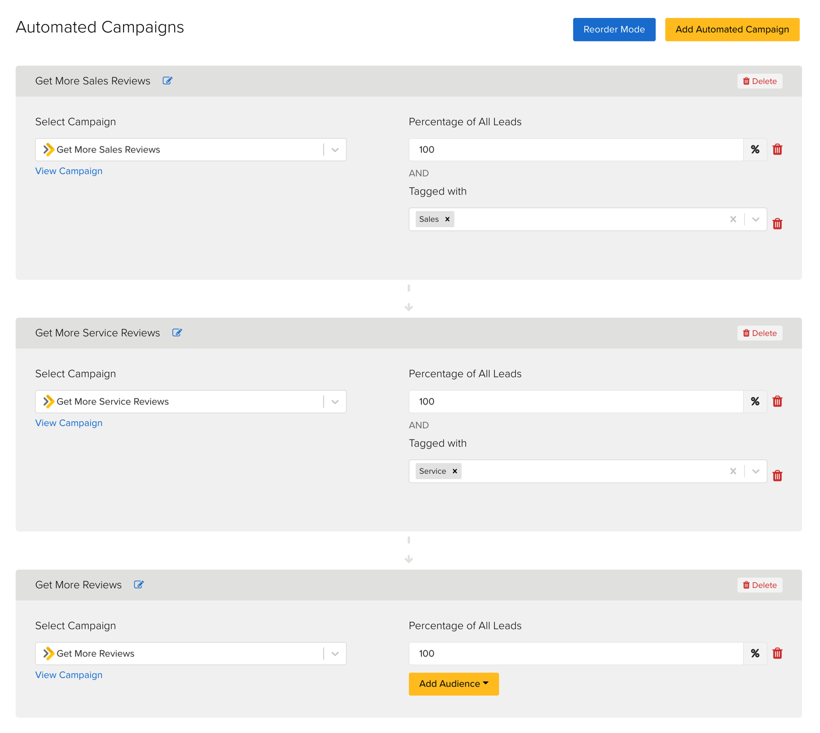 Basic automated campaign build