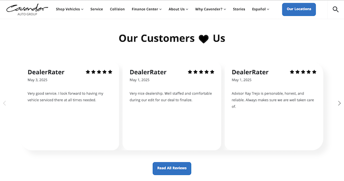 Branded Review Website