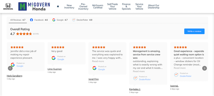 Review Aggregator Widget