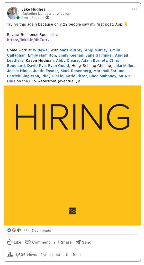 ”hiring” ”hiring”