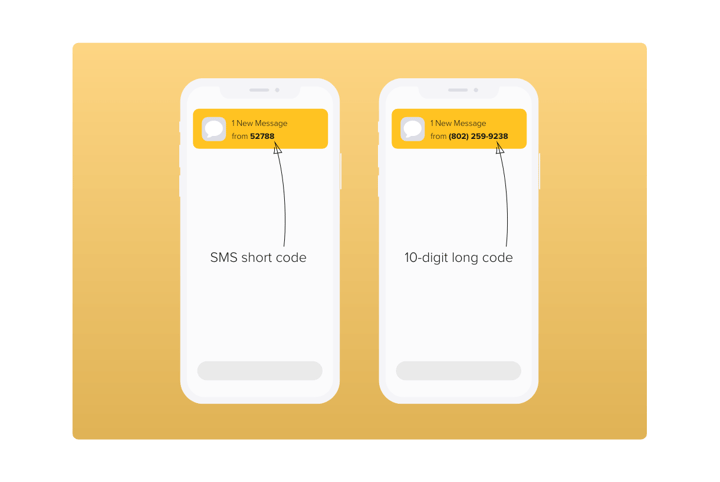 short code vs long code phone messages