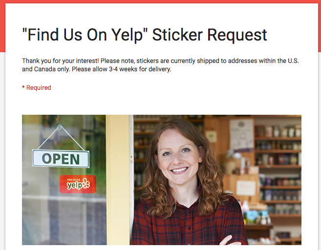 Find Us On Yelp Decal Sticker for Window Storefront or Door SHIPS SAME DAY 